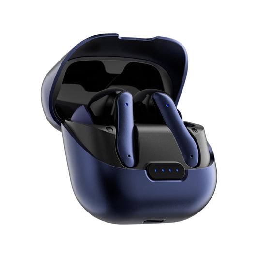 Zest TWS Earbuds | 80H Playtime, Bluetooth 5.3, Dual 10mm Drivers, IPX4, Touch Control (Blue) | ZSNGG10