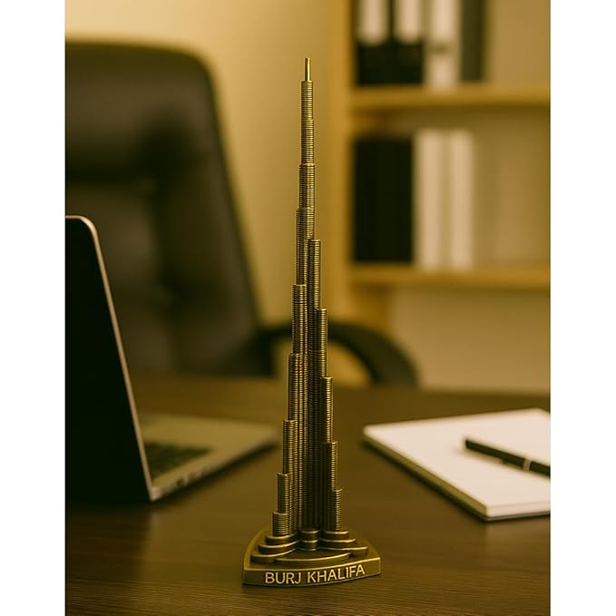 Zest Metal Burj Khalifa Statue – Premium Home & Office Decor Showpiece | Luxury Burj Khalifa Decorative Statue – Perfect for Home & Office