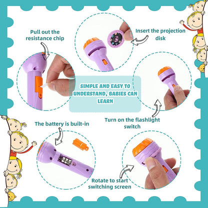 Zest Kids Projector Torch | 24 Picture Slides | Educational Light Toy for Ages 2–5 | Fun & Interactive Learning