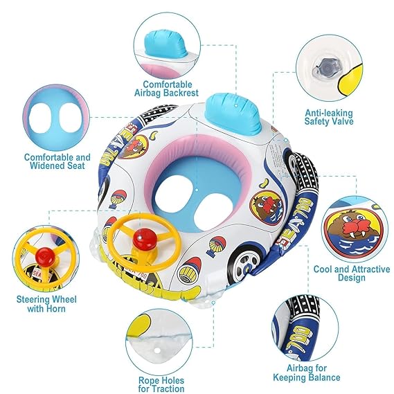 Zest Inflatable Swim Tube for Kids | Baby Pool Float & Water Toy | Safe & Durable Summer Accessory