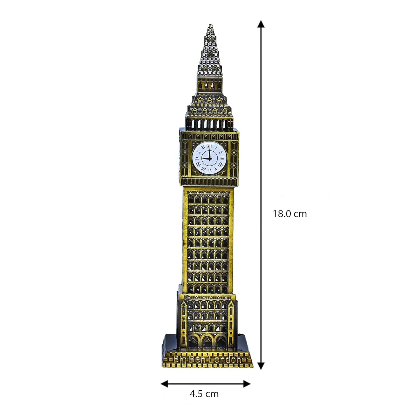 Zest Metal Big Ben Statue Elegant Home & Office Décor Showpiece (4.5x3x18 CM, Gold)  Big Ben Decorative Sculpture by  Premium Metal Home & Office Decor