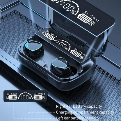 Zest M10 TWS Bluetooth 5.1 Wireless Earbuds Super Deep Bass with Mic & Charging Case – Black I ZSNGG02