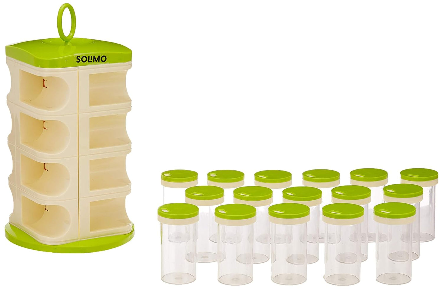 Zest- Solimo Revolving Plastic Spice Rack set.