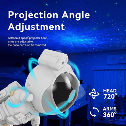 Zest Astronaut Galaxy Projector - Starry Night Light with Adjustable Projection, Remote Control , Bedroom & Party Decor System