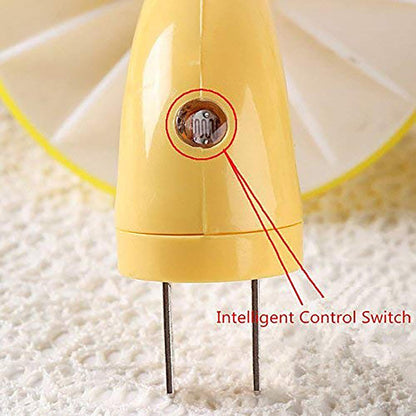 Zest LED Mushroom Night Light with Light Sensor – EU Plug, Wall Socket Lamp for Bedroom & Home Decor