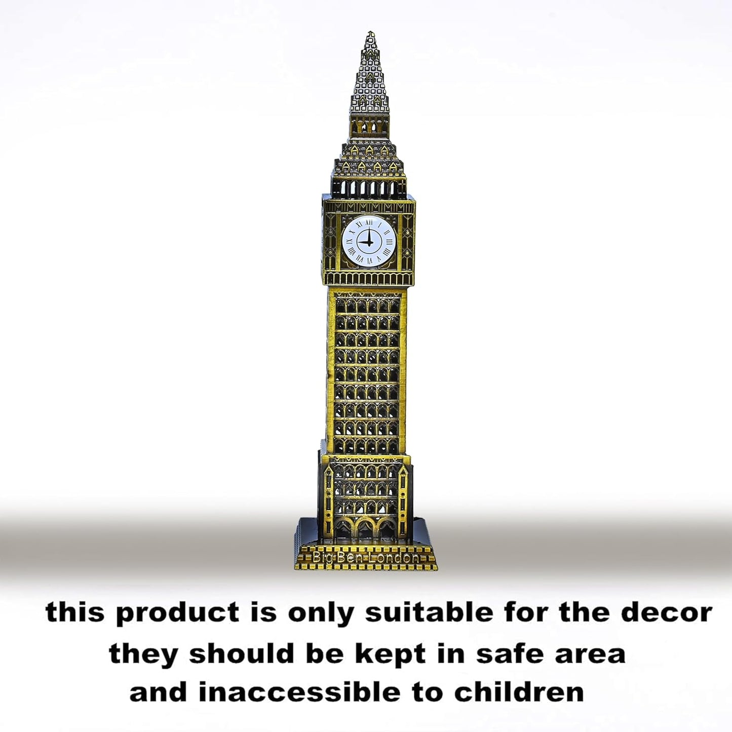 Zest Metal Big Ben Statue Elegant Home & Office Décor Showpiece (4.5x3x18 CM, Gold)  Big Ben Decorative Sculpture by  Premium Metal Home & Office Decor