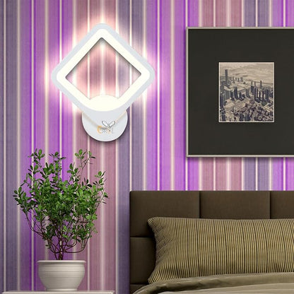 Zest White Body Wall Light – Warm White Square Wall Lamp for Home & Bedroom