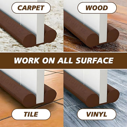 Zest Pack of 6 Door Guard Bottom Seal Strips – 39 Inch Gap Filler | Noise & Dust Proof, Energy Saving, Insect & Rat Protector"
