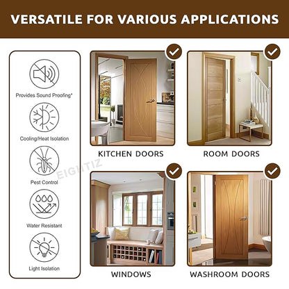 Zest Pack of 6 Door Guard Bottom Seal Strips – 39 Inch Gap Filler | Noise & Dust Proof, Energy Saving, Insect & Rat Protector"