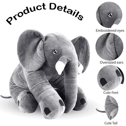 Zest Large Elephant Soft Toy | Plush Hugging Toy for Boys & Girls | Fibre-Filled & Cuddly