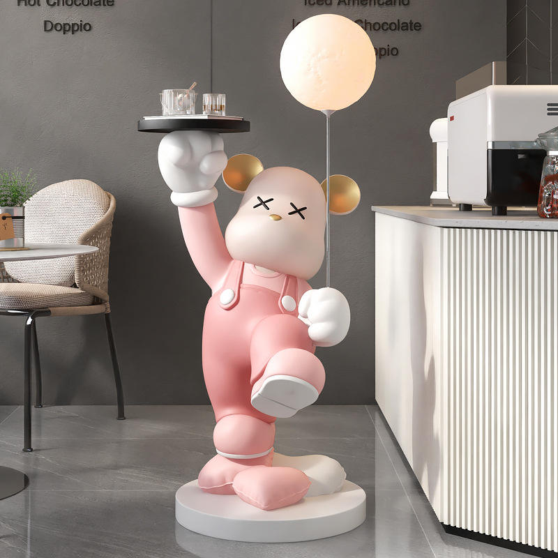 Luxury Bear LED Floor Lamp – Creative Large Ornament For Living Room & Home Decoration