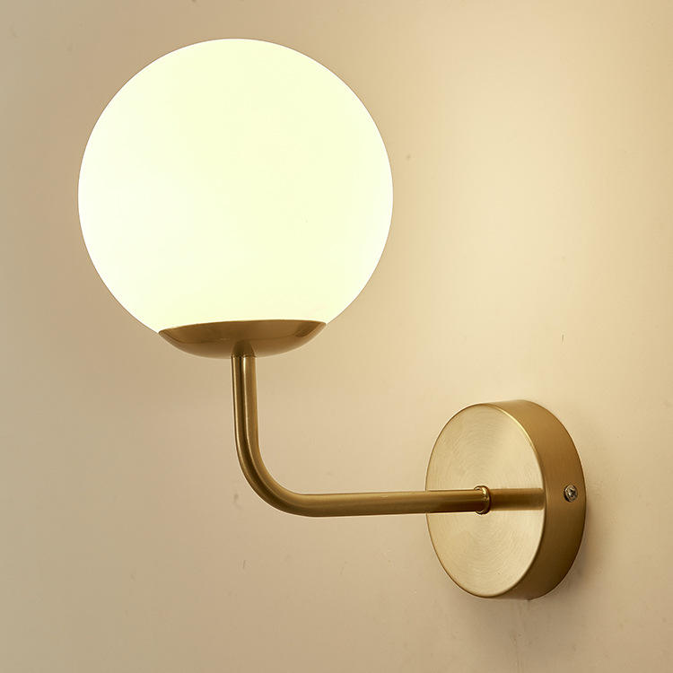 Golden LED Wall Lamp – Creative Indoor Light for Living Room, Bedroom & Corridor