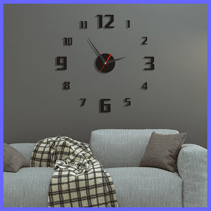3D Acrylic Wall Sticker Clock – Modern Quartz Decorative Clock For Living Room & Bedroom