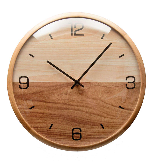 12 Nordic Wooden Wall Clock – Decorative Annual Rings Design For Home & Office