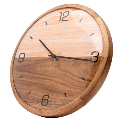 12 Nordic Wooden Wall Clock – Decorative Annual Rings Design For Home & Office