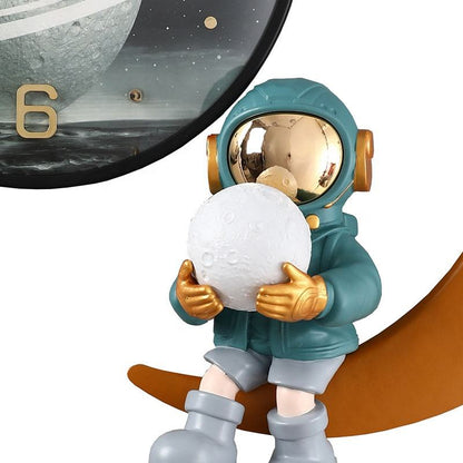 Modern 3D Spaceman Wall Clock – Creative Wall Art Hanging For Living Room Decor