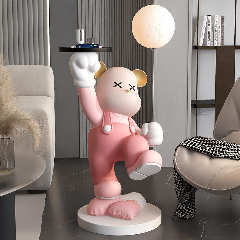 Luxury Bear LED Floor Lamp – Creative Large Ornament For Living Room & Home Decoration