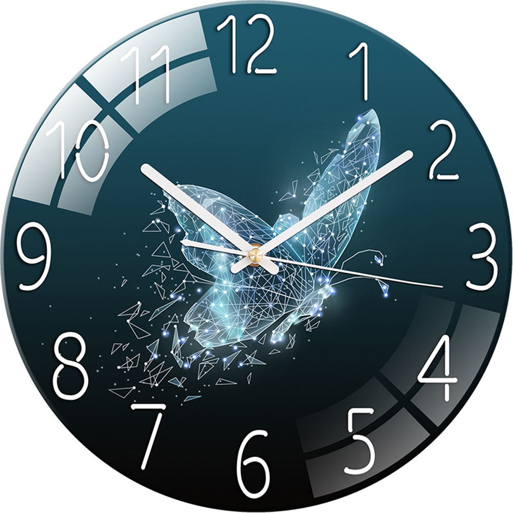 Colorful UV Printed Quartz Glass Wall Clock – Modern Home & Office Decoration