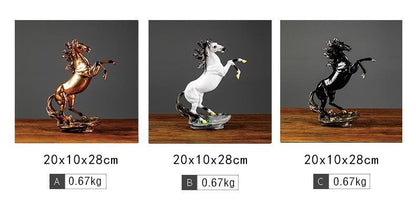 Modern Resin Horse Statue – Elegant Home & Office Decoration Gift Item
