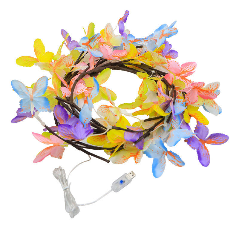 LED Butterfly Tree Rattan Lamp – Bendable Decorative Light For Romantic & Christmas Decor