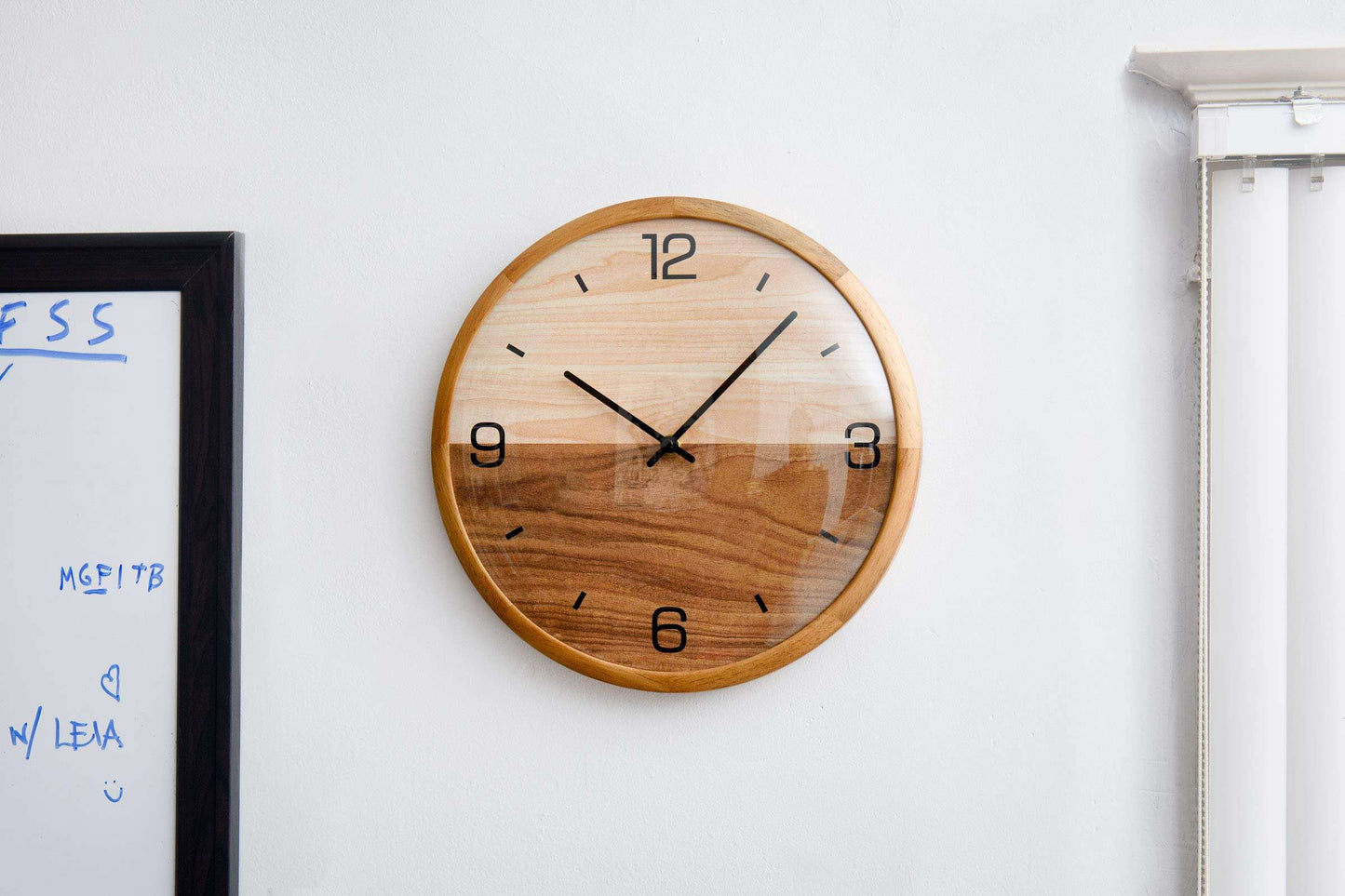 12 Nordic Wooden Wall Clock – Decorative Annual Rings Design For Home & Office