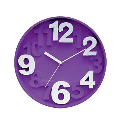 Large Plastic Wall Clock – 3D Digital Dial Design With Silent Movement