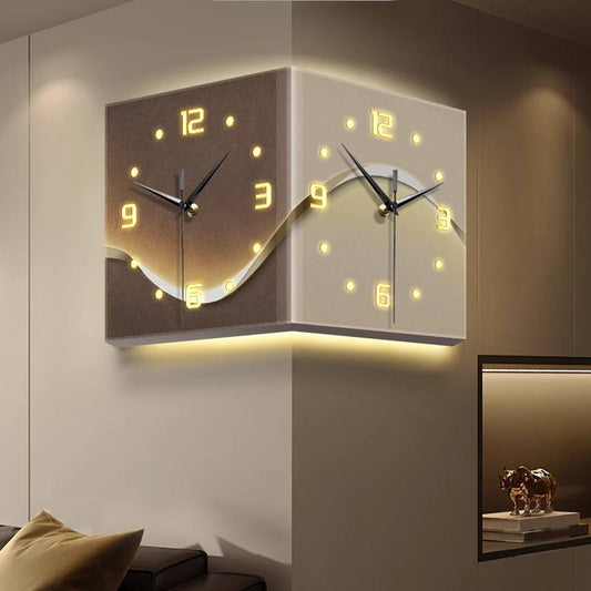 Silent Double-Sided Acrylic Wall Clock – USB Digital Needle Display For Home Decor