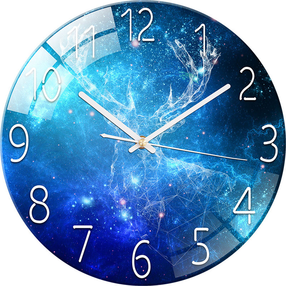 Colorful UV Printed Quartz Glass Wall Clock – Modern Home & Office Decoration