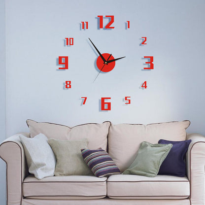 3D Acrylic Wall Sticker Clock – Modern Quartz Decorative Clock For Living Room & Bedroom