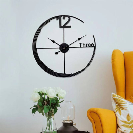 Nordic Luxury Metal Wall Clock – Unique Design Home Decoration Timepiece