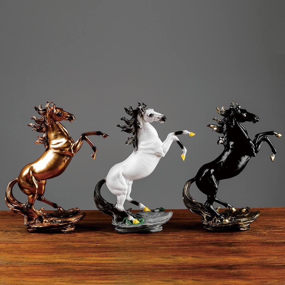 Modern Resin Horse Statue – Elegant Home & Office Decoration Gift Item