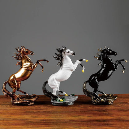 Modern Resin Horse Statue – Elegant Home & Office Decoration Gift Item