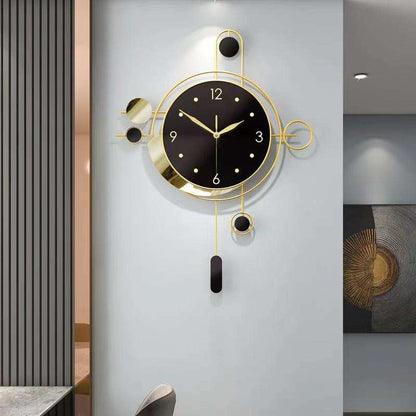 2025 Luxury Golden Wall Clock With Pendulum – Large Decorative Wall Hanging For Home Decor