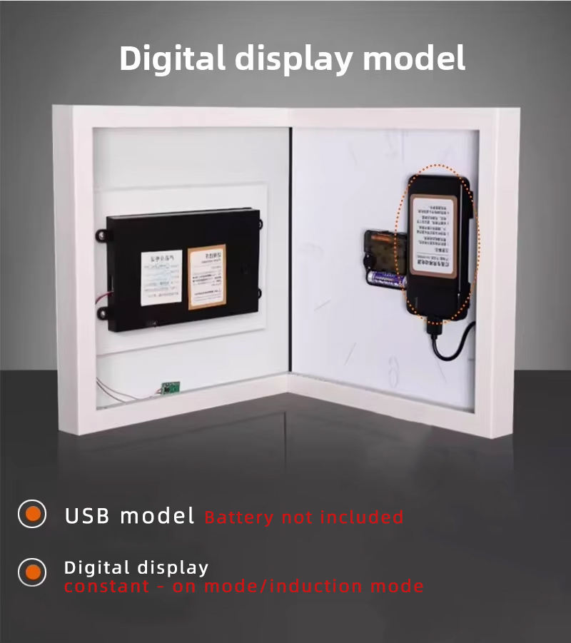 Modern Double-Sided Acrylic Wall Clock – Silent Needle Electronic Display With Abstract City Design