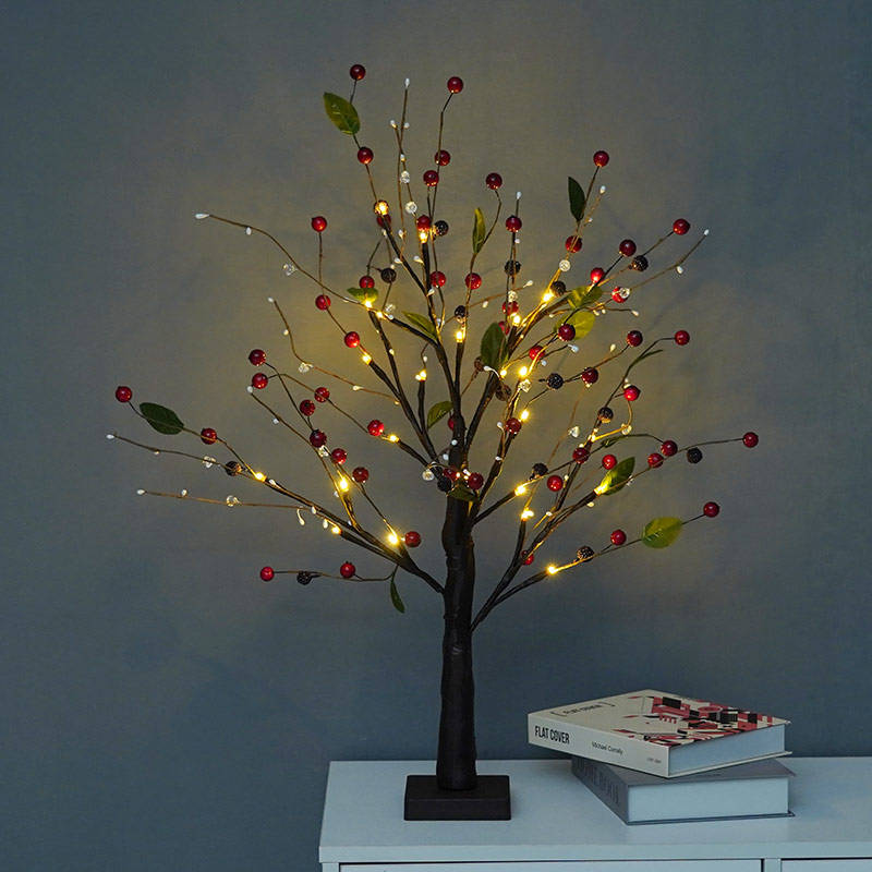 24 LED Tabletop Christmas Tree Lights – USB & Battery Powered Holiday Decoration