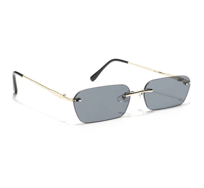 Premium Sunglasses Underdog | Black Rimless Rectangle Sunglasses ZEST202520