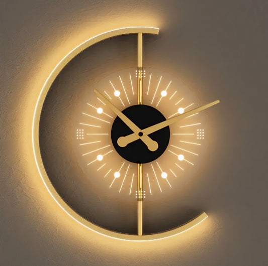 Zest LED Wall Clock – Decorative Charging Bedside Clock