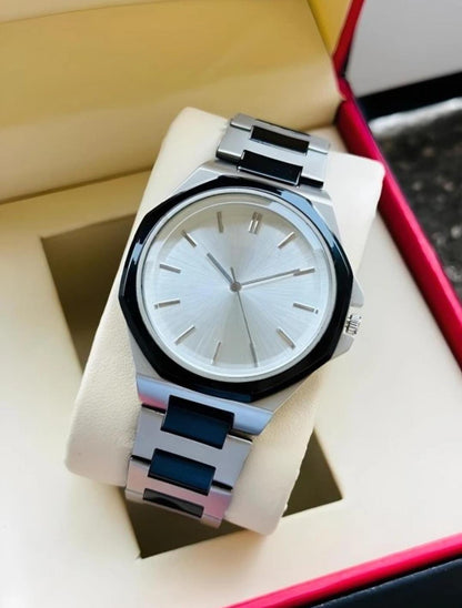 Premium Eddy Watch| Round Dial Men's Watch with Stainless Steel Strap Analog Watch By Zest - For Men ZM004