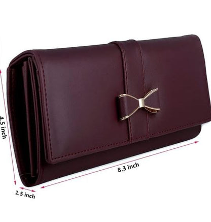 Zest Women's Maroon Faux Leather Hand Wallet Clutch Trendy | 6 Card Slots | Phone Pocket