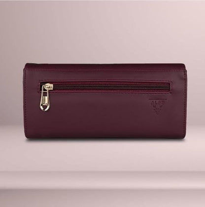 Zest Women's Maroon Faux Leather Hand Wallet Clutch Trendy | 6 Card Slots | Phone Pocket