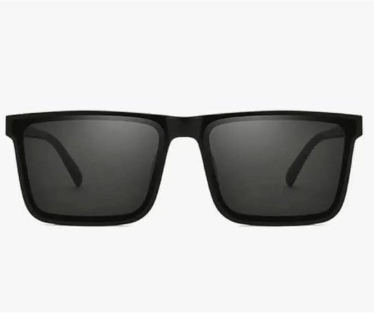 Zest Square Sunglasses – Black Frame | Fiber Body | Day Vision | Unisex