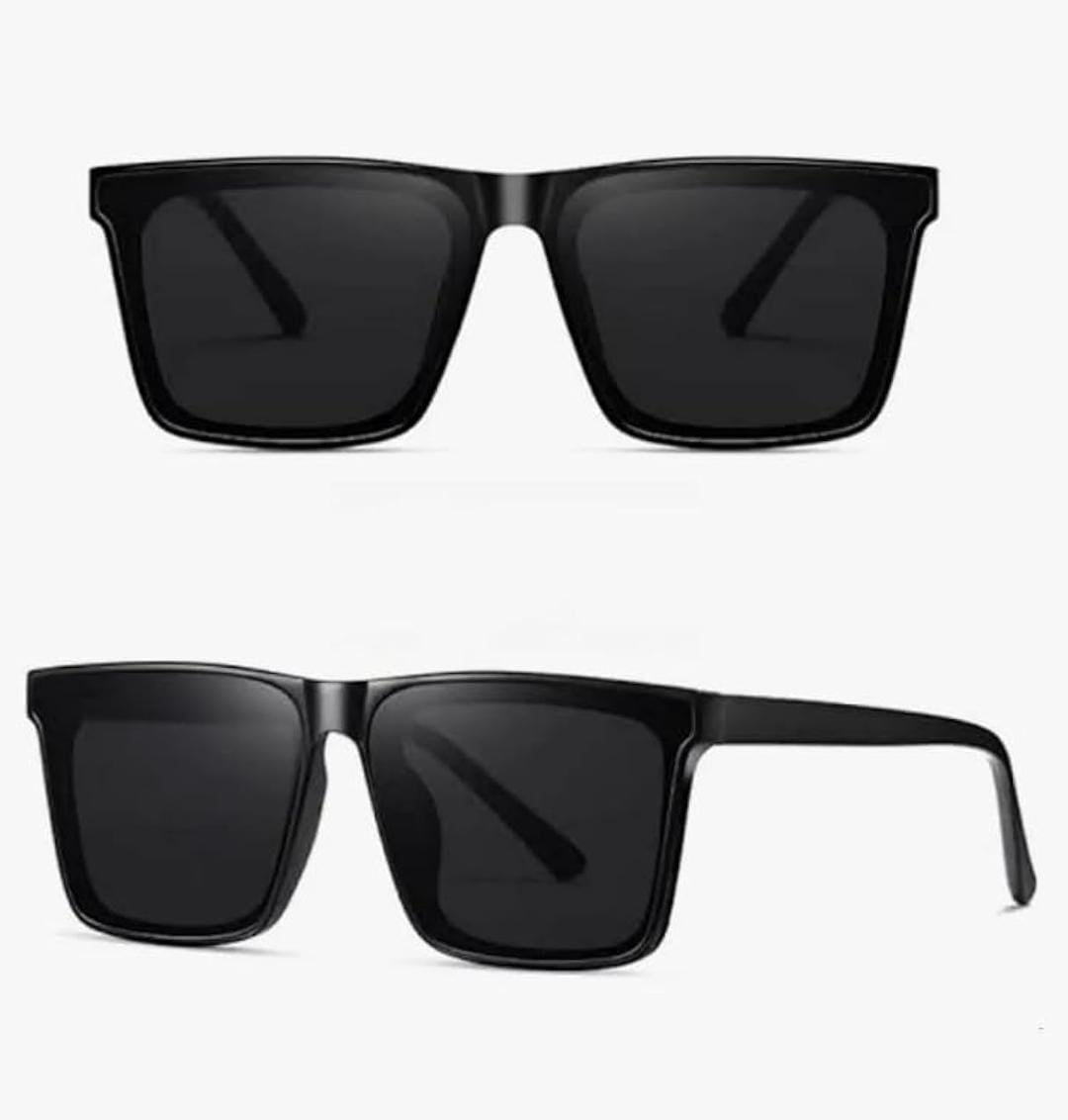 Zest Square Sunglasses – Black Frame | Fiber Body | Day Vision | Unisex