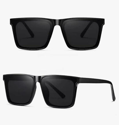 Zest Square Sunglasses – Black Frame | Fiber Body | Day Vision | Unisex