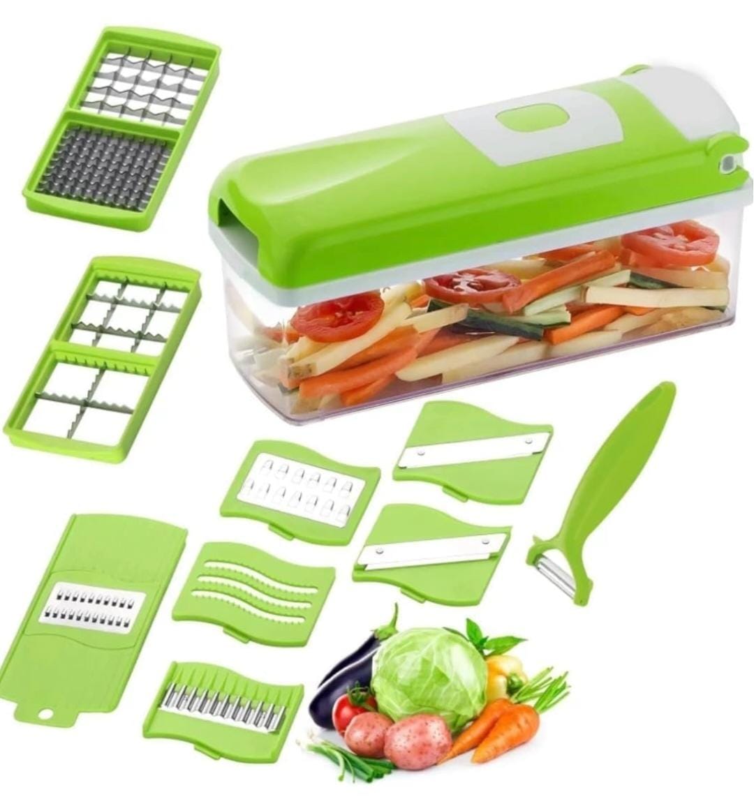 Zest 13-in-1 Multipurpose Chopper | Vegetable Cutter, Grater, Peeler & Slicer | Unbreakable & Easy-Clean Kitchen Tool