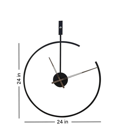Zest Iron Black Frosted Wall Clock – Vintage Industrial Timepiece for Modern Interiors