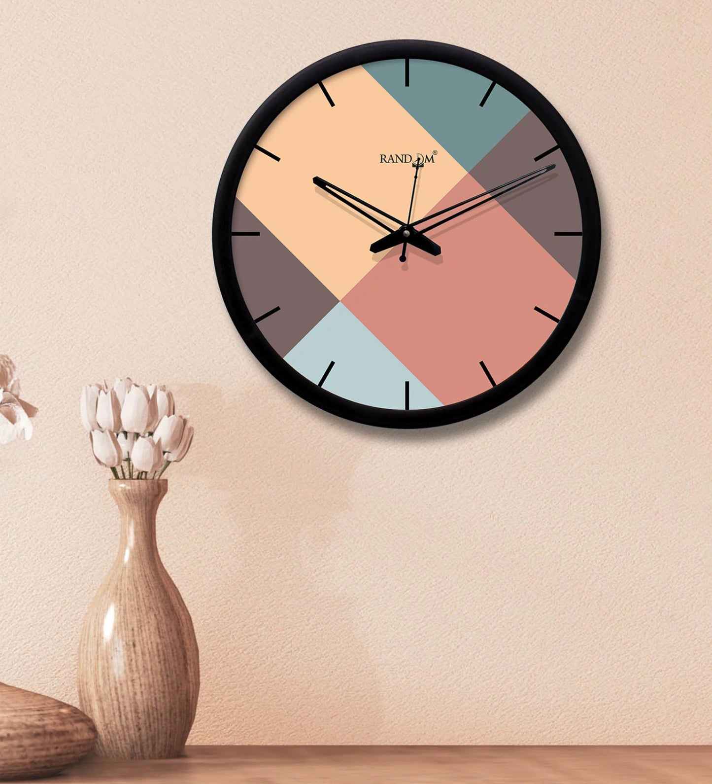 Zest Classic Black Round Wall Clock – Timeless Design for Every Space