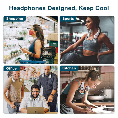 Zest Portable Neck Fan – 5200mAh, Strong Wind, 360° Cooling, Quiet & Tangle-Free